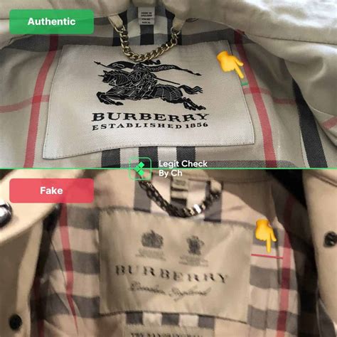 how to spot a fake burberry brit jacket|spotting a burberry coat.